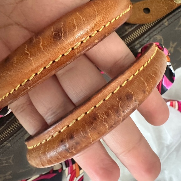 Speedy 30 Louis Vuitton Brown Monogram Colorful twilly - Picture 15 of 16